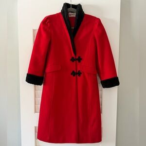 Vintage Rothschild Girls Red Wool Coat